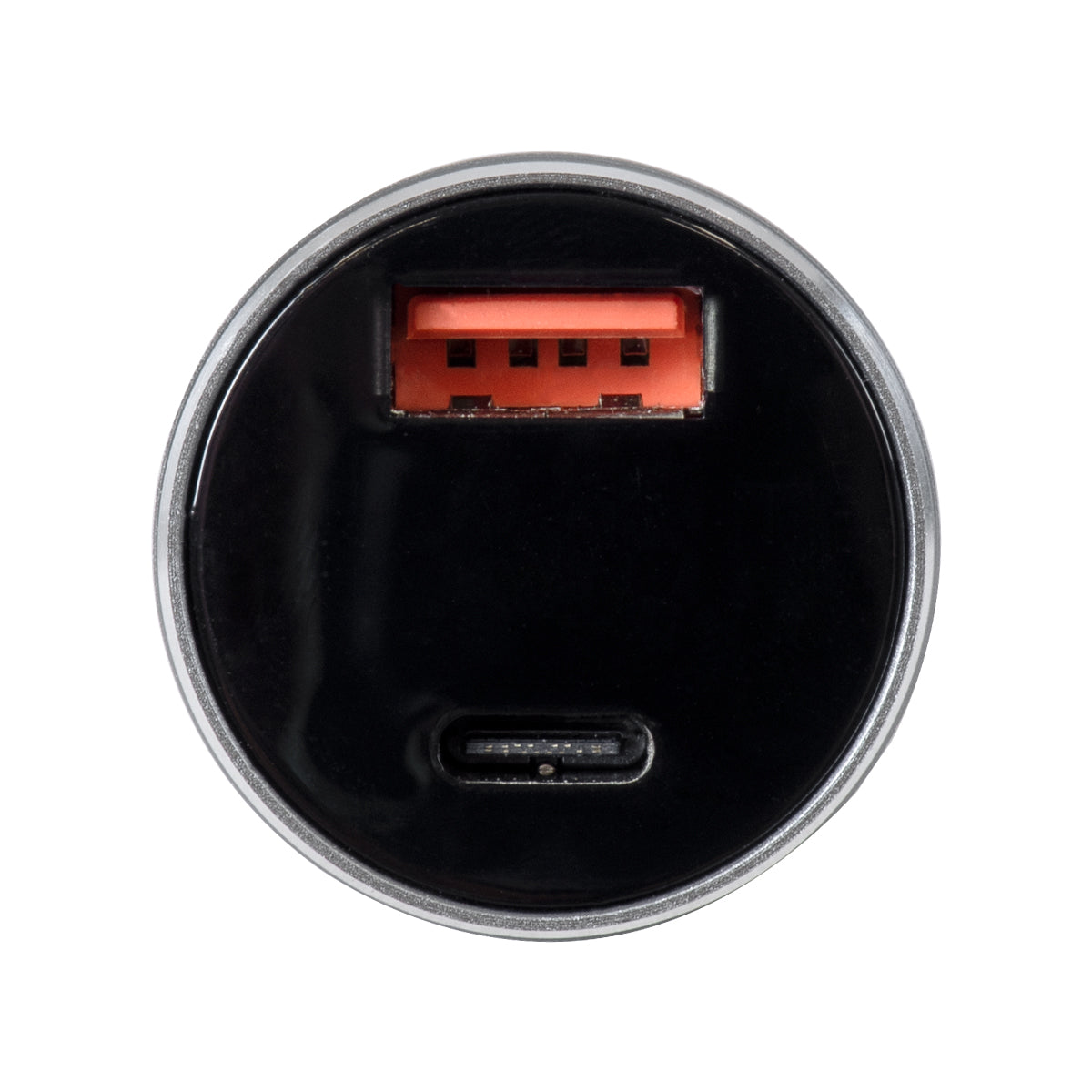 GloboStar® 85434 Φορτιστής Αναπτήρα Αυτοκινήτου Γρήγορης Φόρτισης PD 36W 6A με 1 Θύρα USB και 1 Θύρα Type-C Ασημί Νίκελ - ledmania.gr