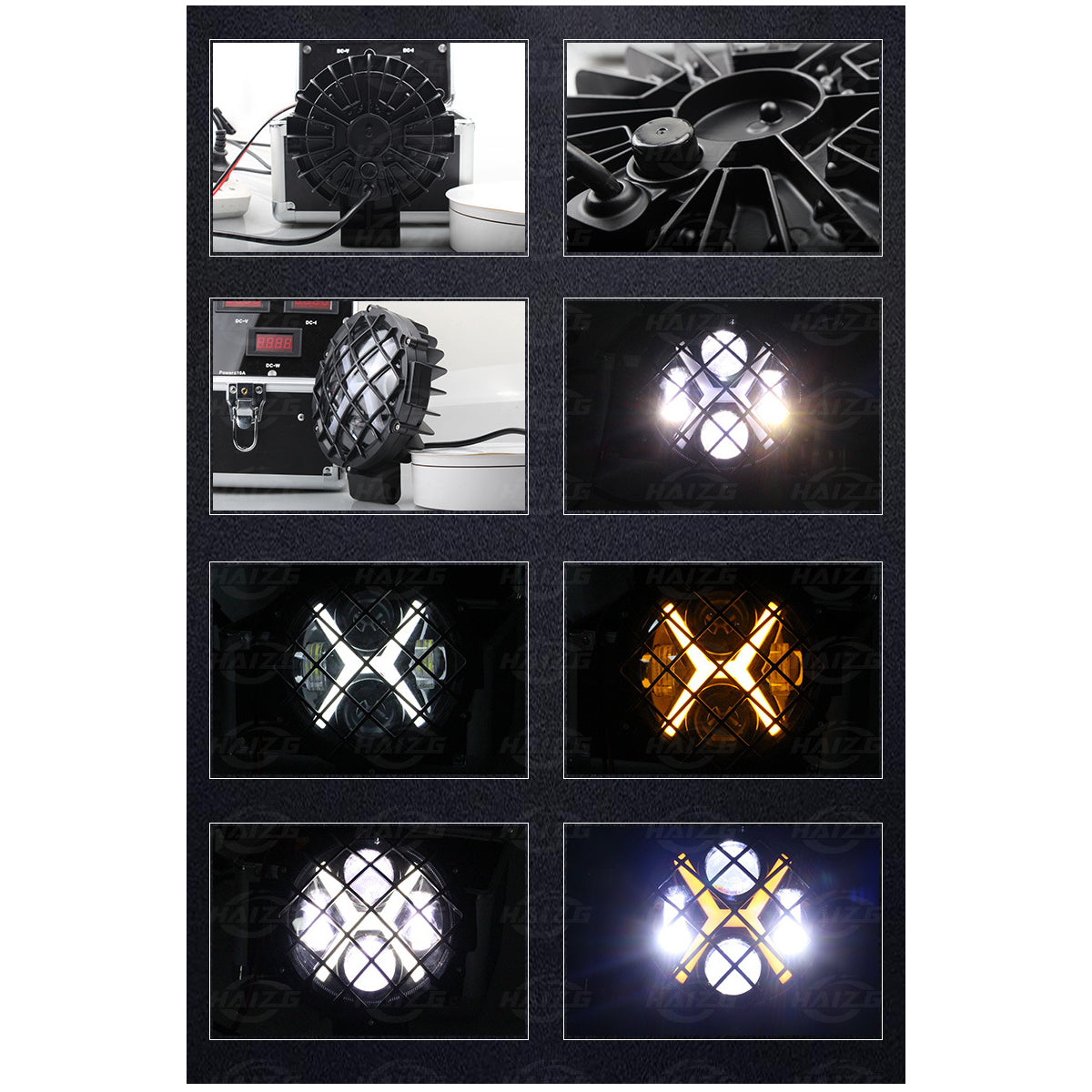 GloboStar® 85438 Vehicle & JEEP Work Lights - Φώτα Εργασίας για Οχήματα και JEEP με X Light DRL & Φλας LED High Power 45W DC 9-36V Αδιάβροχo IP68 Πορτοκαλί & Ψυχρό Λευκό 6000K M17 x Π8 x Υ21cm - ledmania.gr