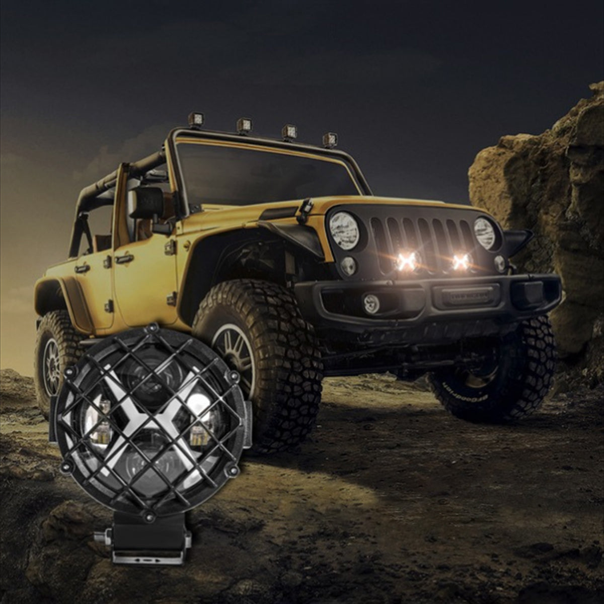GloboStar® 85438 Vehicle & JEEP Work Lights - Φώτα Εργασίας για Οχήματα και JEEP με X Light DRL & Φλας LED High Power 45W DC 9-36V Αδιάβροχo IP68 Πορτοκαλί & Ψυχρό Λευκό 6000K M17 x Π8 x Υ21cm - ledmania.gr