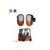 GloboStar® 85455 E57 ECE R10/R6/R7 Mark Σετ 2 x Φανάρια για TOYOTA & UNIVERSAL FORKLIFT Βασικού Φωτισμού για Οχήματα Περονοφόρα - Κλάρκ με Φλας LED 40W DC 10-80V Αδιάβροχα IP6K9K Πορτοκαλί & Ψυχρό Λευκό 6000K  Μ20 x Π8 x Υ12cm - ledmania.gr