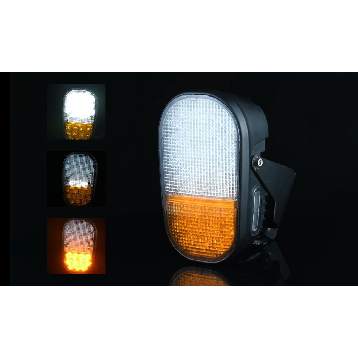 GloboStar® 85455 E57 ECE R10/R6/R7 Mark Σετ 2 x Φανάρια για TOYOTA & UNIVERSAL FORKLIFT Βασικού Φωτισμού για Οχήματα Περονοφόρα - Κλάρκ με Φλας LED 40W DC 10-80V Αδιάβροχα IP6K9K Πορτοκαλί & Ψυχρό Λευκό 6000K  Μ20 x Π8 x Υ12cm - ledmania.gr