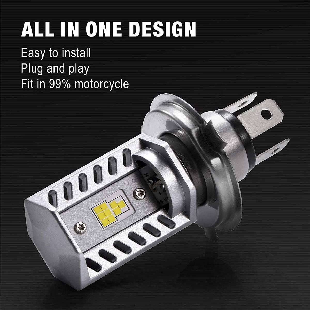 GloboStar® 85620 H4 Λάμπα Βασικού Φωτισμού Μοτοσυκλέτας LED CREE CXB COB 15W 1600lm DC 9-32V Αδιάβροχη IP65 Ψυχρό Λευκό 6000K - ledmania.gr