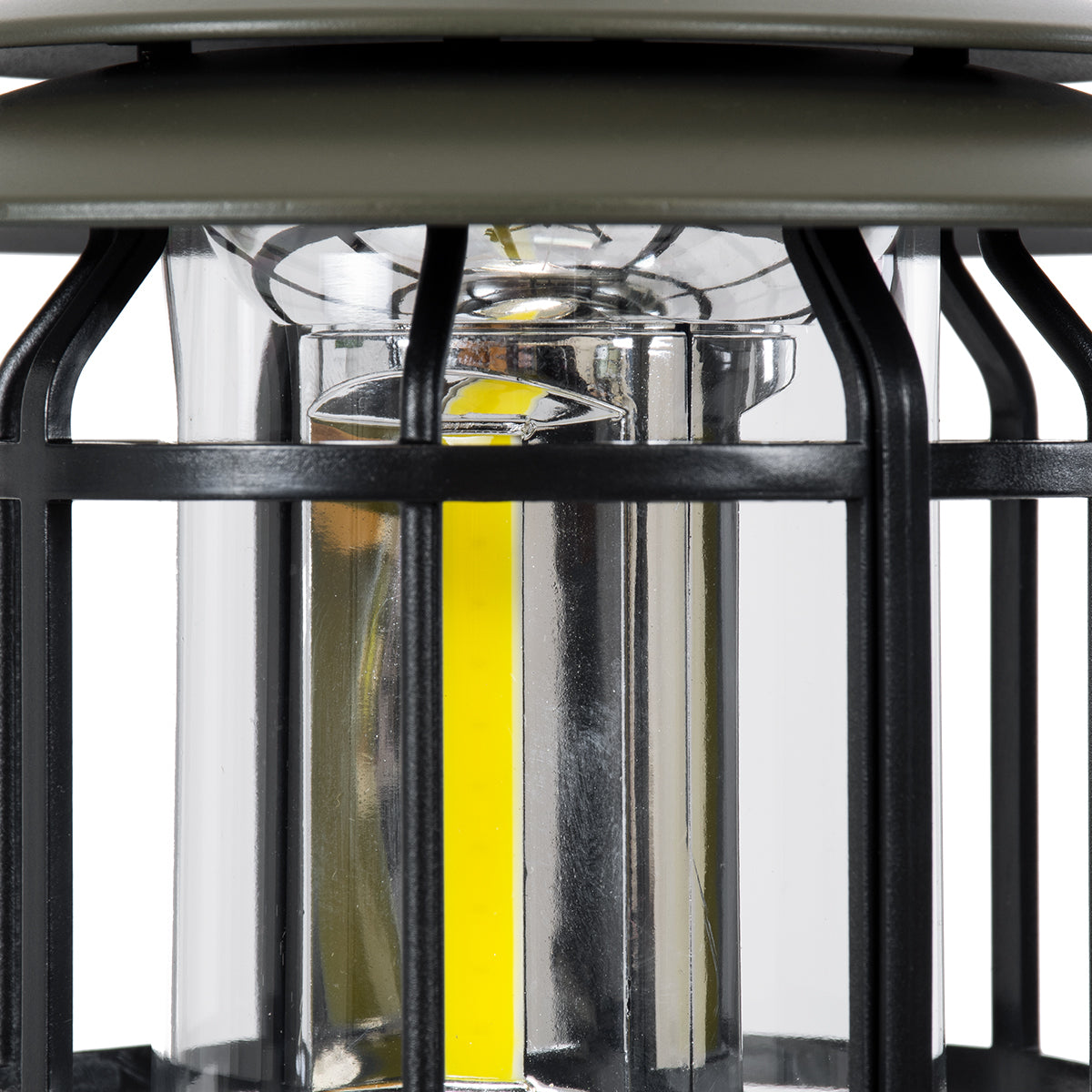 GloboStar® 85693 Αυτόνομο Επαναφορτιζόμενο Φανάρι Camping LED 5W USB 2.0 με Επαναφορτιζόμενη Μπαταρία 1 x 18650 2000mAh Li-ion - IP20 - Dimmable - Πράσινο Χακί με Διάφανο Γυαλί - Θερμό Λευκό 3000K Φ12 x Υ17cm - ledmania.gr