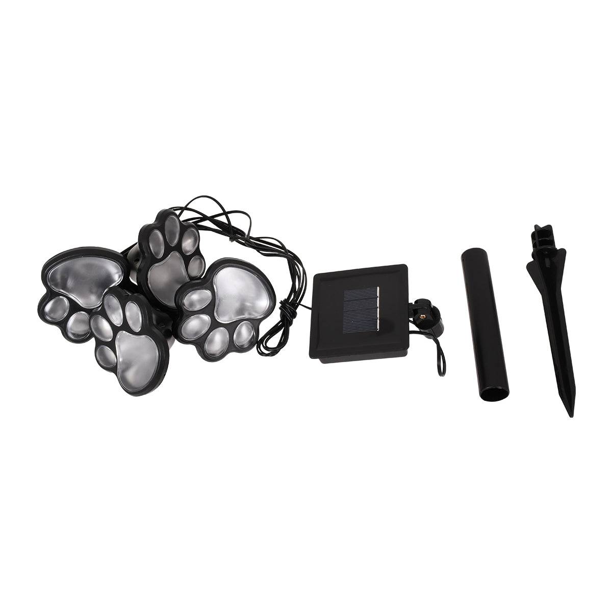 85700 Διακοσμητική Γιρλάντα Anime Footprints 2.5 Μέτρων με Controller 8 Προγραμμάτων Φωτισμού - 4 LED 1W με Ενσωματωμένη Μπαταρία 600mAh - Φωτοβολταϊκό Πάνελ - Αισθητήρα Ημέρας-Νύχτας - Βάση Κήπου & Μαύρο Καλώδιο Αδιάβροχη IP65 Πολύχρωμη RGB Μ2 - ledmania.gr