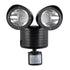 GloboStar® 85712 Μαύρο Αυτόνομο Ηλιακό Φωτιστικό LED SMD 10W 150lm με Ενσωματωμένη Μπαταρία 1200mAh - Φωτοβολταϊκό Πάνελ με Αισθητήρα Ημέρας-Νύχτας και PIR Αισθητήρα Κίνησης Αδιάβροχο IP54 Ψυχρό Λευκό 6000K - ledmania.gr