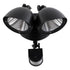 GloboStar® 85712 Μαύρο Αυτόνομο Ηλιακό Φωτιστικό LED SMD 10W 150lm με Ενσωματωμένη Μπαταρία 1200mAh - Φωτοβολταϊκό Πάνελ με Αισθητήρα Ημέρας-Νύχτας και PIR Αισθητήρα Κίνησης Αδιάβροχο IP54 Ψυχρό Λευκό 6000K - ledmania.gr