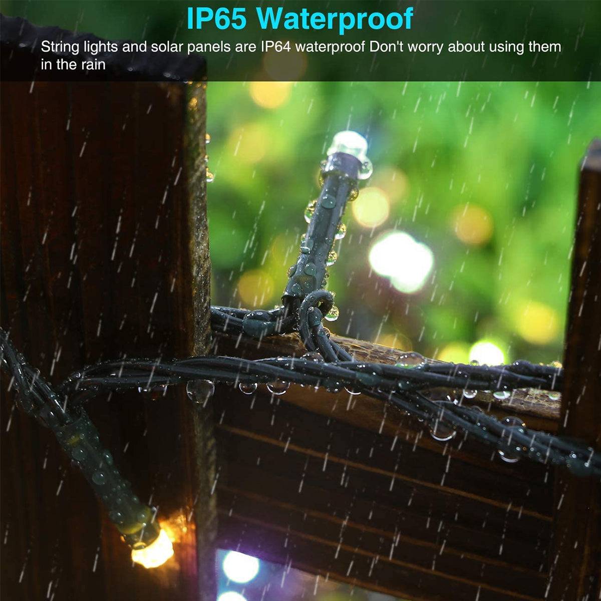 85809 Διακοσμητική Γιρλάντα 10 Μέτρων με Controller 8 Προγραμμάτων Φωτισμού - 100 LED 4W με Ενσωματωμένη Μπαταρία 600mAh - Φωτοβολταϊκό Πάνελ - Αισθητήρα Ημέρας-Νύχτας - Βάση Κήπου & Σκούρο Πράσινο Καλώδιο Αδιάβροχη IP65 Πολύχρωμη RGB Μ10m - ledmania.gr