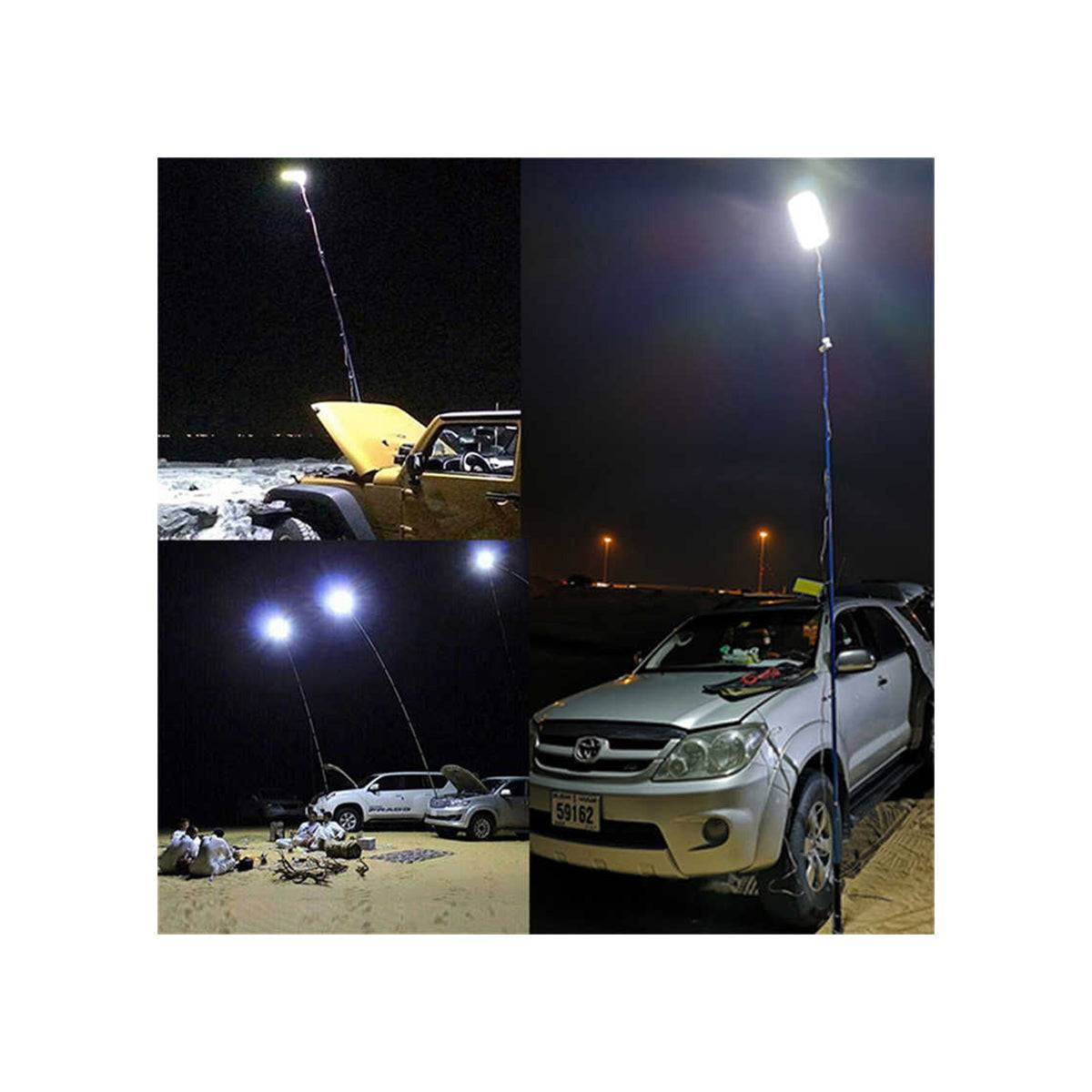 GloboStar® 85821 Τηλεσκοπικό Καλάμι Ψαρέματος 5m με Πάνελ Φωτισμού 800W 48000lm DC 12V Αδιάβροχο IP65 Ψυχρό Λευκό 6000K - ledmania.gr