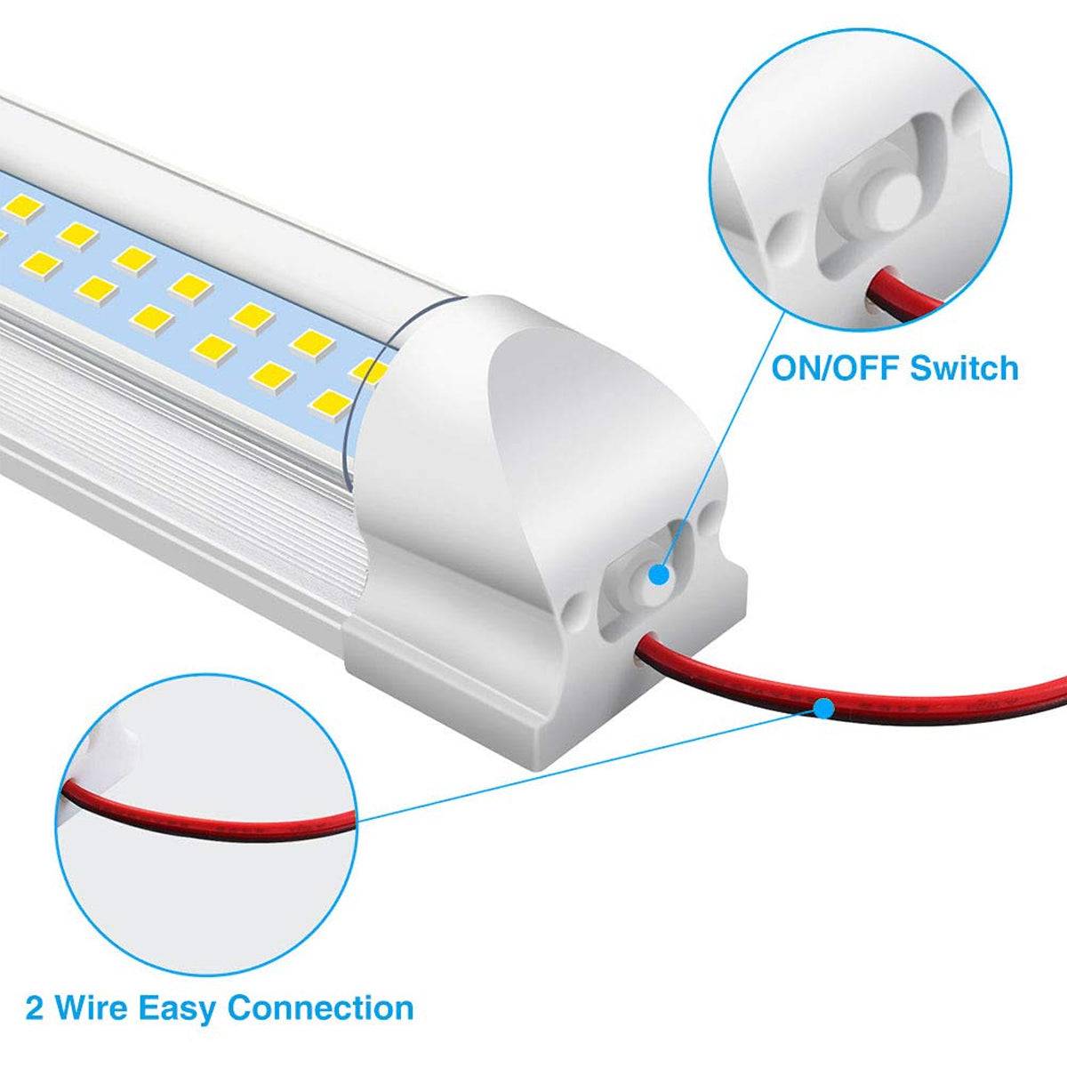 GloboStar® 85822 Φωτιστικό Καμπίνας - Cabinet Light 30CM - LED SMD 2835 10W 1000lm DC 12-85V με Κόλλα Διπλής Όψης 3M - Διακόπτη On/Off - Ψυχρό Λευκό 6000K - ledmania.gr