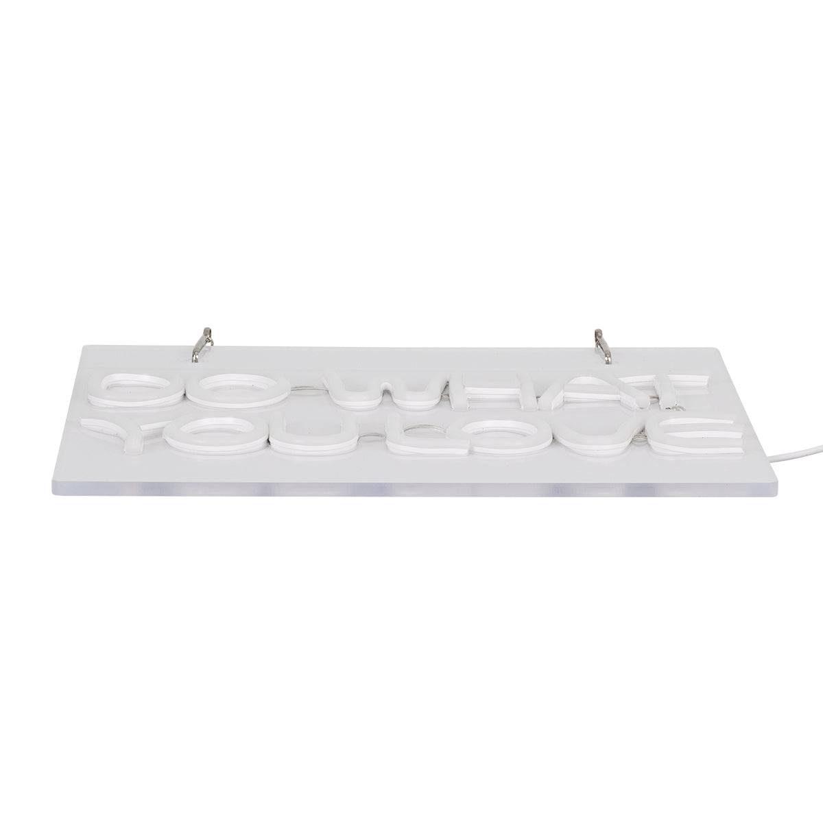 GloboStar® 85852 Φωτιστικό Ταμπέλα Φωτεινή Επιγραφή NEON LED Σήμανσης DO WHAT YOU LOVE 30W AC 230V με Διακόπτη On/Off Ροζ - ledmania.gr