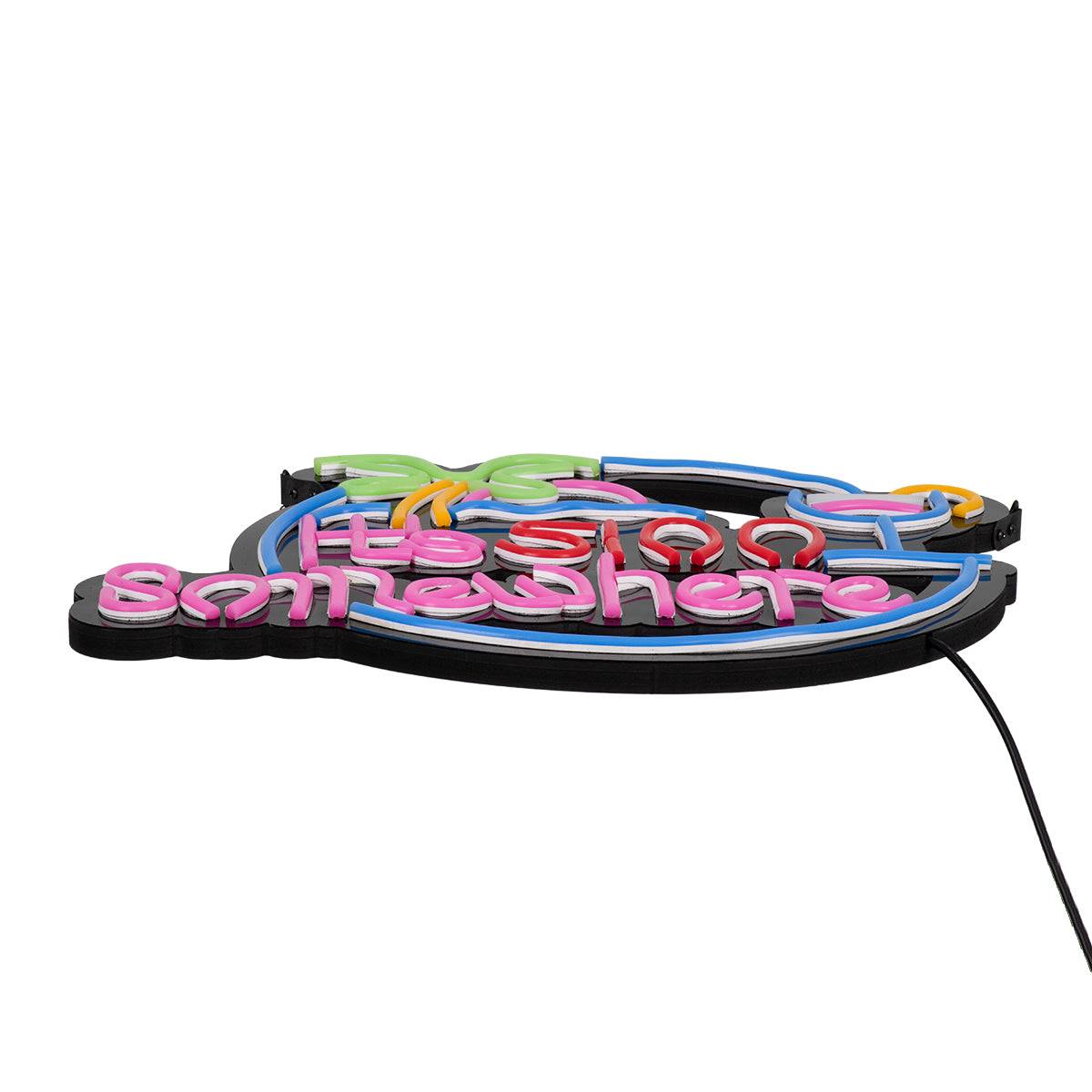 GloboStar® 85853 Φωτιστικό Ταμπέλα Φωτεινή Επιγραφή NEON LED Σήμανσης ITS 5:00 SOMEWHERE 30W AC 230V με Διακόπτη On/Off Ροζ - Γαλάζιο - Κίτρινο - Πράσινο - Κόκκινο - ledmania.gr