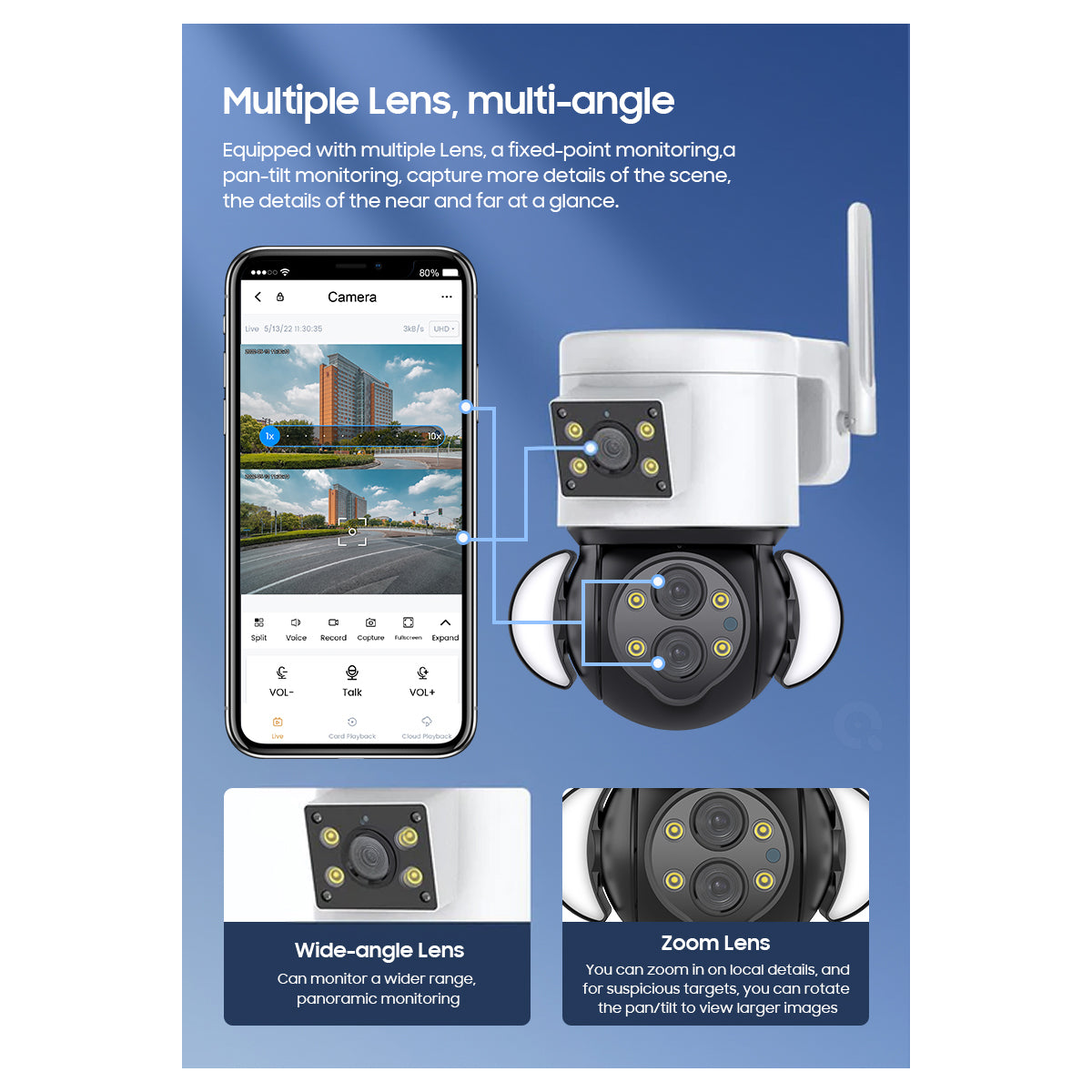 GloboStar® 86076 Επιτοίχια Κάμερα Πρίζας WiFi HD 1080P 350° Διπλή Κατέυθυνση Ομιλίας & Ανιχνευτή Κίνησης - Απομακρυσμένος Έλεγχος - Αδιάβροχη IP65 - Λευκό Μαύρο - Μ15 x Π14.5 x Y15cm - 2 Χρόνια Εγγύηση - ledmania.gr