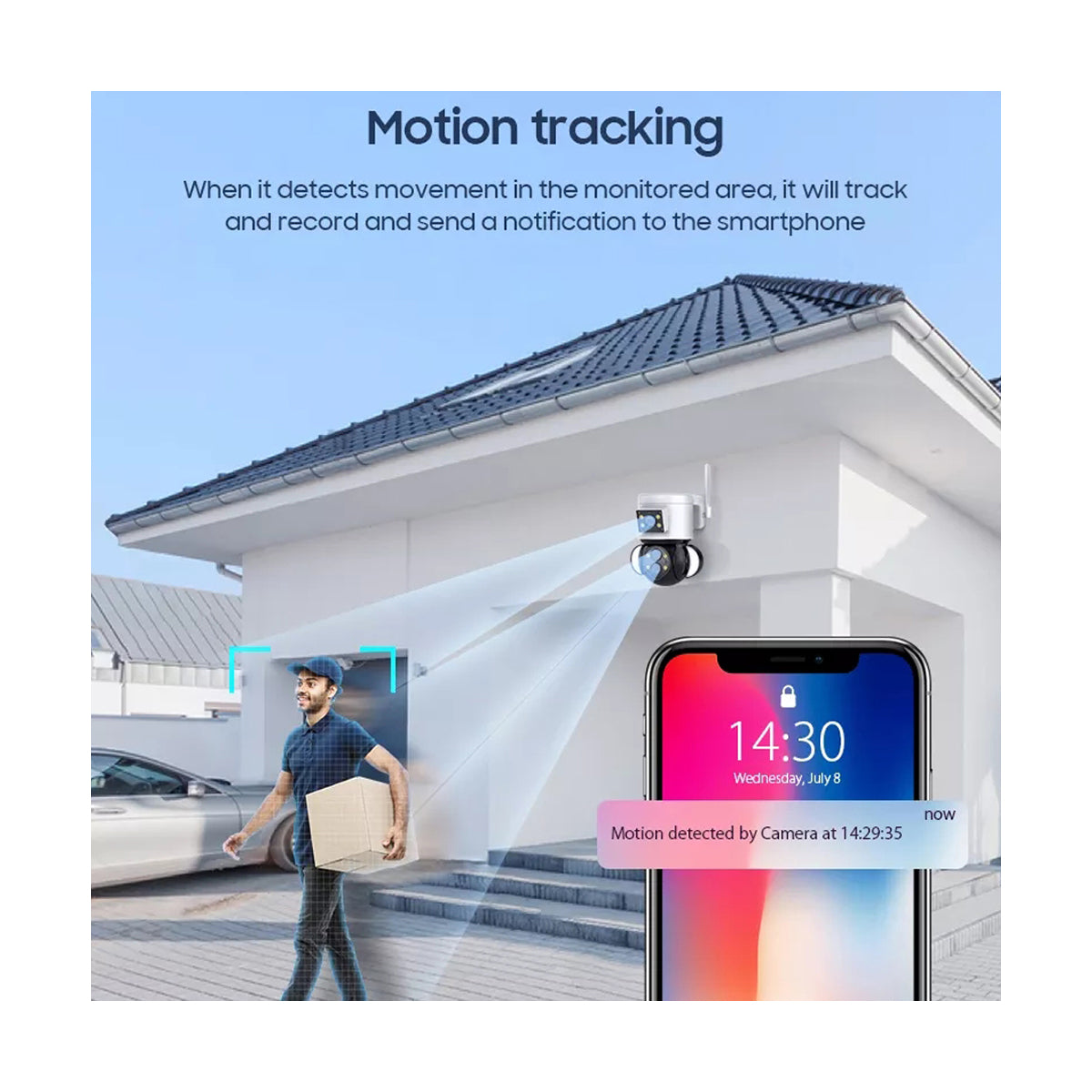 GloboStar® 86076 Επιτοίχια Κάμερα Πρίζας WiFi HD 1080P 350° Διπλή Κατέυθυνση Ομιλίας & Ανιχνευτή Κίνησης - Απομακρυσμένος Έλεγχος - Αδιάβροχη IP65 - Λευκό Μαύρο - Μ15 x Π14.5 x Y15cm - 2 Χρόνια Εγγύηση - ledmania.gr