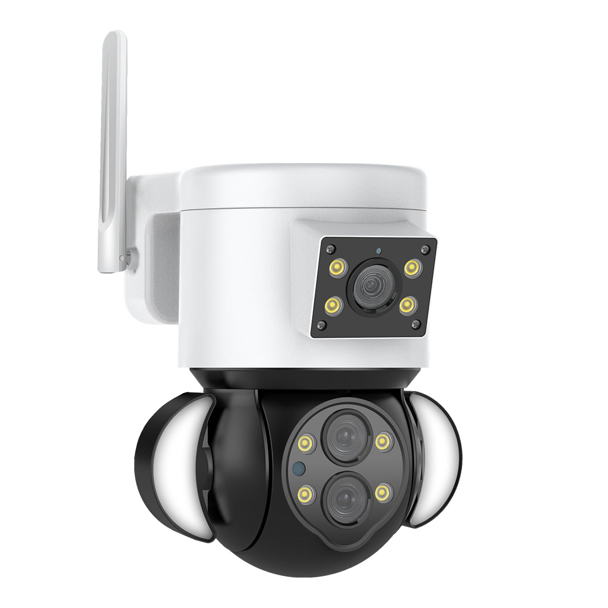 GloboStar® 86076 Επιτοίχια Κάμερα Πρίζας WiFi HD 1080P 350° Διπλή Κατέυθυνση Ομιλίας & Ανιχνευτή Κίνησης - Απομακρυσμένος Έλεγχος - Αδιάβροχη IP65 - Λευκό Μαύρο - Μ15 x Π14.5 x Y15cm - 2 Χρόνια Εγγύηση - ledmania.gr