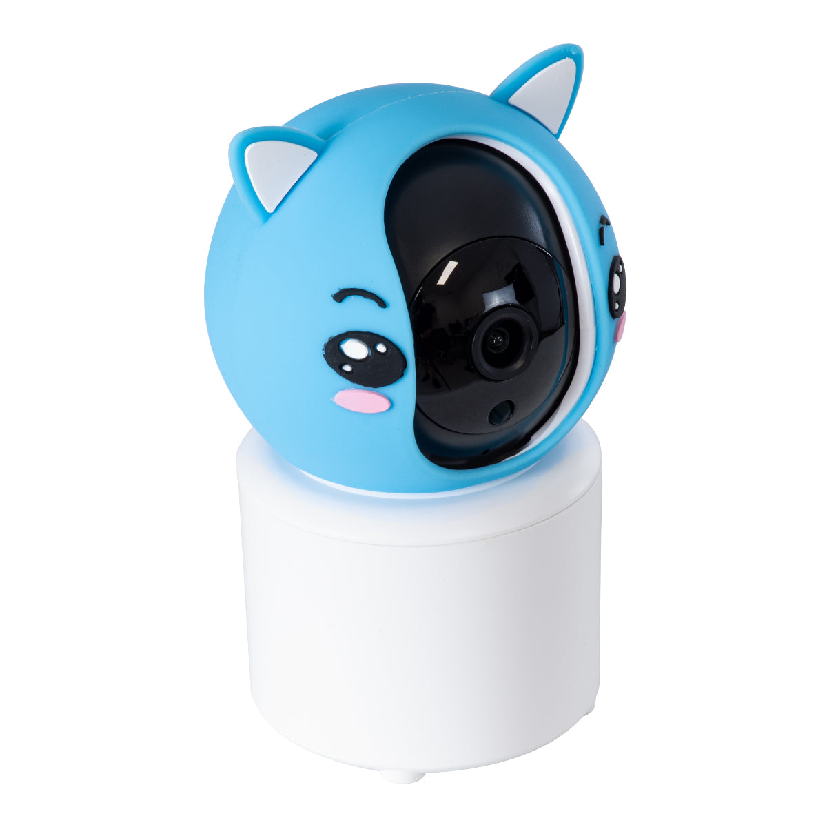 GloboStar® 86079 Επιτραπέζια Κάμερα WiFi HD 1080P 350° Διπλή Κατέυθυνση Ομιλίας & Ανιχνευτή Κίνησης - Απομακρυσμένος Έλεγχος Body Auto Tracking IP20 - Γαλάζιο Λευκό - Φ8 x Υ13cm - 2 Χρόνια Εγγύηση - ledmania.gr