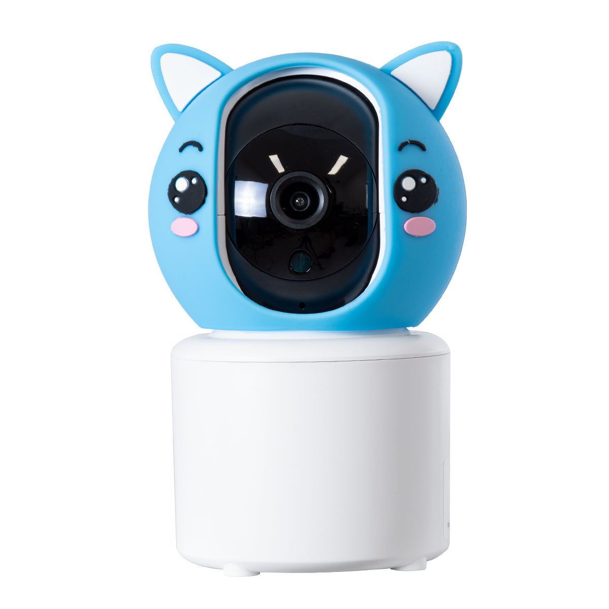 GloboStar® 86079 Επιτραπέζια Κάμερα WiFi HD 1080P 350° Διπλή Κατέυθυνση Ομιλίας & Ανιχνευτή Κίνησης - Απομακρυσμένος Έλεγχος Body Auto Tracking IP20 - Γαλάζιο Λευκό - Φ8 x Υ13cm - 2 Χρόνια Εγγύηση - ledmania.gr