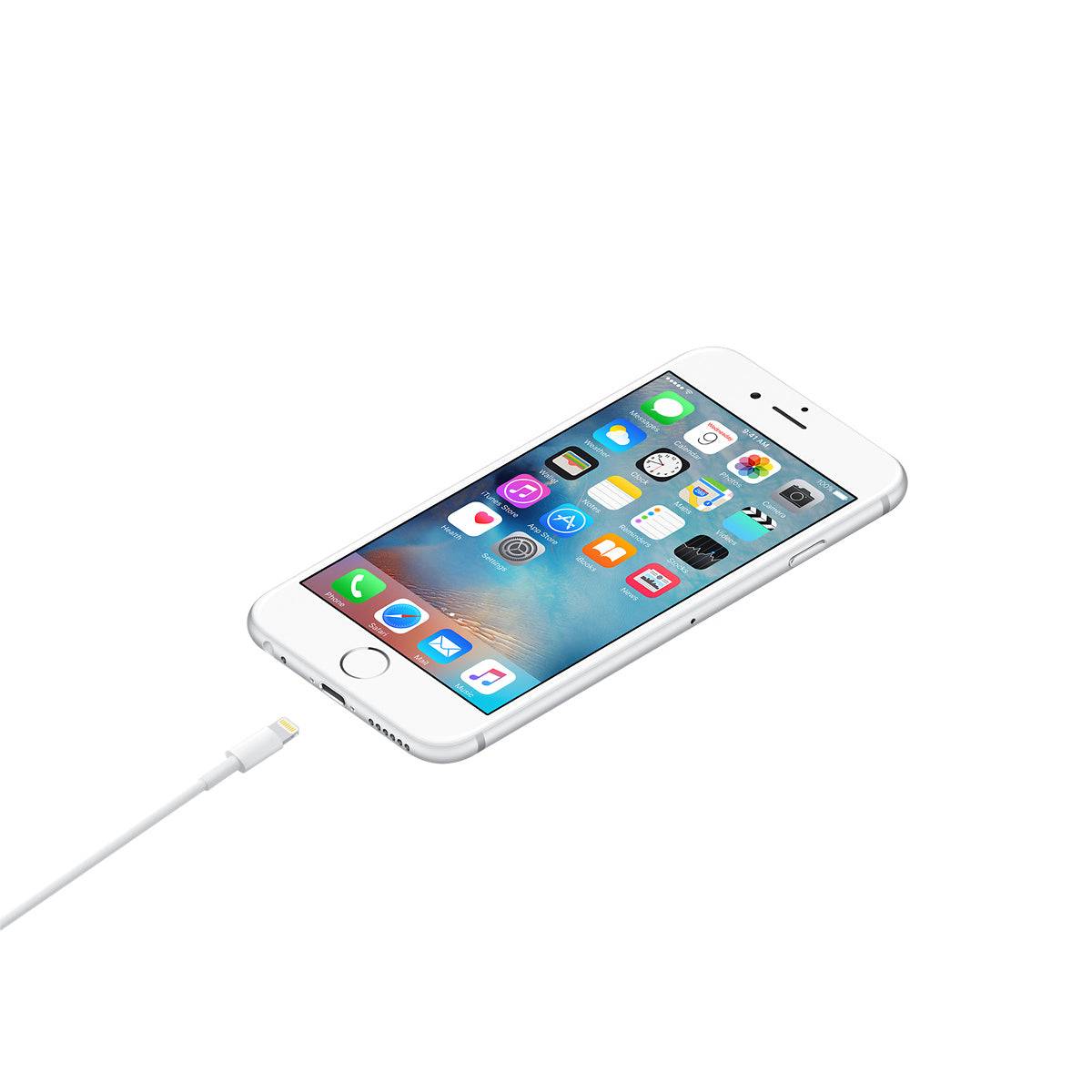 GloboStar® 86090 Καλώδιο Φόρτισης Fast Charging Data iPhone 1M από Regular USB 2.0 σε 8 Pin Lightning Λευκό - ledmania.gr