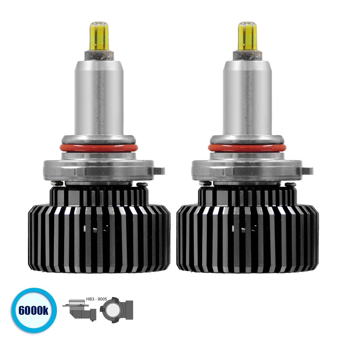 GloboStar® 82069 HB3 9005 360° Line Extreme KIT Βασικού Φωτισμού Αυτοκινήτου & Φορτηγού 3rd Generation Can-Bus Extreme Truck Series LED CREE CXB COB 120W 16800lm DC 9-32V Αδιάβροχο IP66 Ψυχρό Λευκό 6000K - ledmania.gr