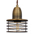 GloboStar® MANHATTAN 01454 Μοντέρνο Industrial Κρεμαστό Φωτιστικό Οροφής Μονόφωτο Μεταλλικό Χρυσό Καμπάνα Φ11 x Υ14cm - ledmania.gr