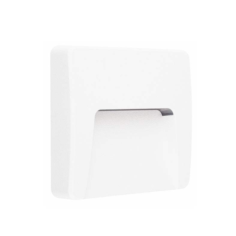 LED WALL SQUARE LUMINAIRE WHITE 230V AC IP65 3W 3000K 200LM RA80 - ledmania.gr