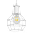 GloboStar® CAGE 00867 Vintage Industrial Κρεμαστό Φωτιστικό Οροφής Μονόφωτο Λευκό Μεταλλικό Πλέγμα Φ15 x Y22cm - ledmania.gr