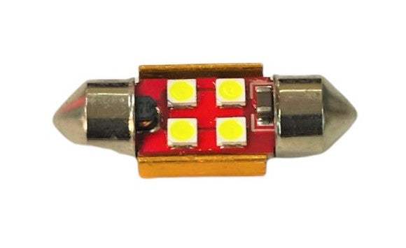 9-28volt 31mm-Canbus Festoon-C5w-400Lm-4 smd 3030 Led Αυτοκινήτων-Ψυχρο Λευκο-1τεμ - ledmania.gr