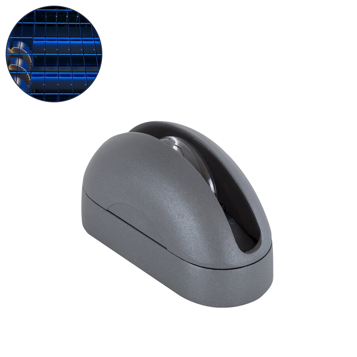 GloboStar® WINDOW-CURBA 90111 Αρχιτεκτονικό Φωτιστικό Ανάδειξης Παραθύρων Window Light LED 6W 480lm 3x262° DC 24V Αδιάβροχο IP65 L12 x W5.3 x H6.5cm Μπλε - Γκρι Ανθρακί - ledmania.gr
