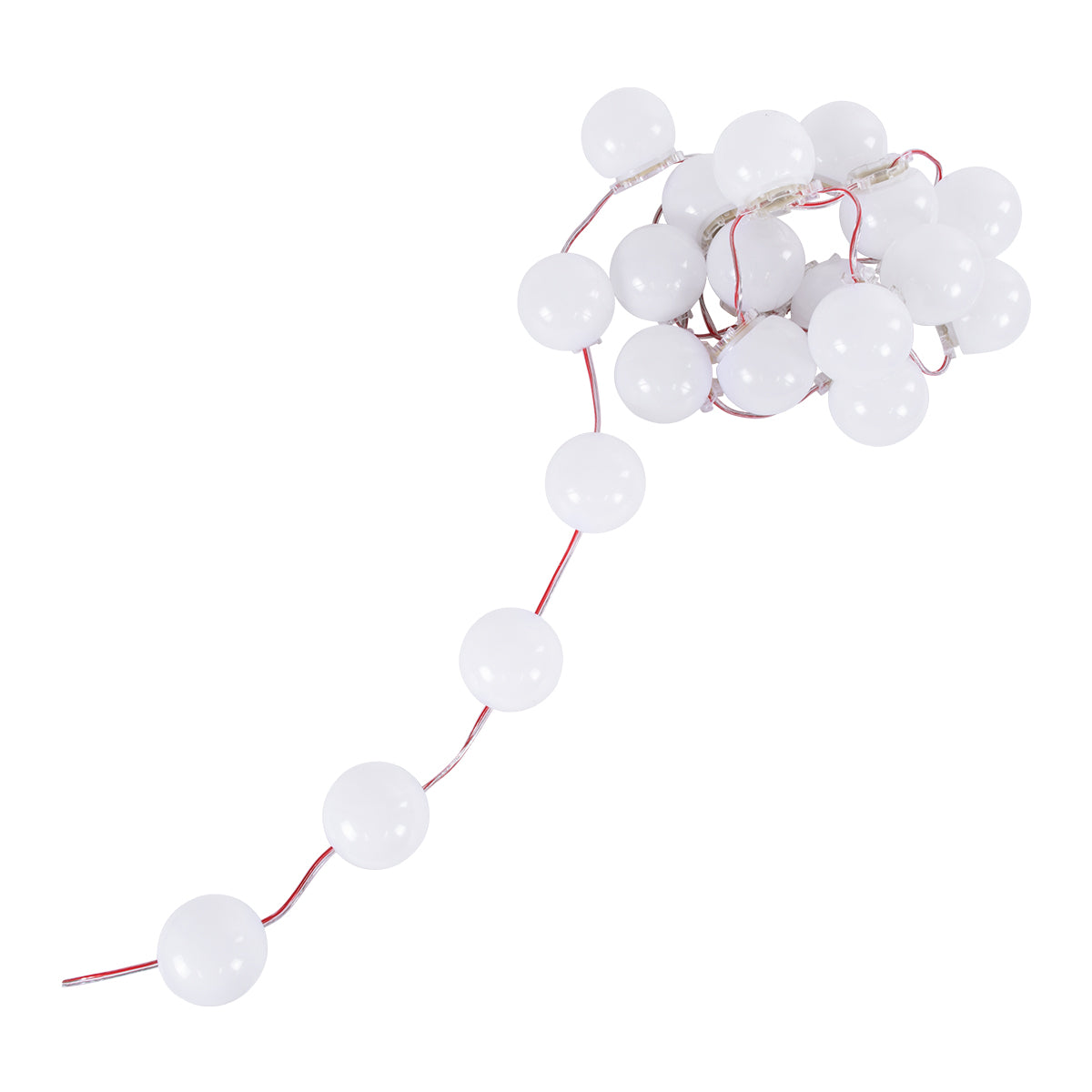 GloboStar® S-90138 Facade Module Chain String with 20 Spots - Αλυσίδα Γιρλάντα με 20 Σποτ LED SMD 3535 15W 20LED 20PIXEL 1200lm 240° DC 12V IP67 Θερμό Λευκό 2700K - Λευκό Σώμα - Μ200 x Π5 x Υ5cm - ledmania.gr