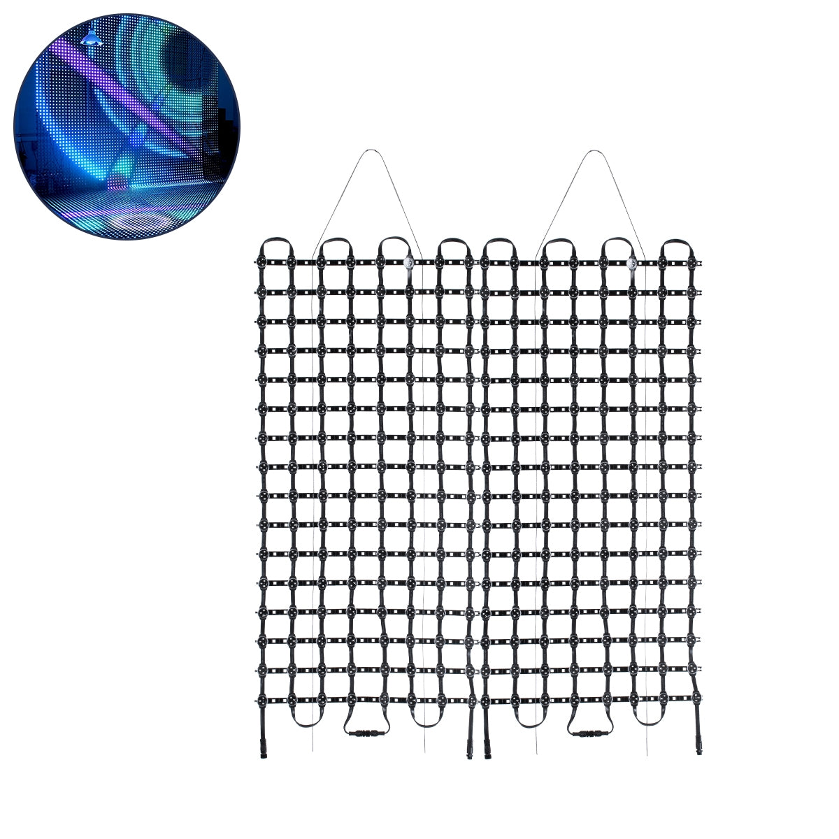 GloboStar® 90142 Digital Pixel Addressable Facade Soft Net Panel - Ψηφιακό Εύκαμπτο Δίχτυ Πάνελ Πρόσοψης Κτιρίων LED SMD 3535 192W/m2 256LED/m2 256PIXEL/m2 SPI/TTL Protocol IC UCS512B 11520lm/m2 120° DC 12V IP67 RGB - Μαύρο Σώμα - Μ100 x Π100 x Υ1.7cm - ledmania.gr