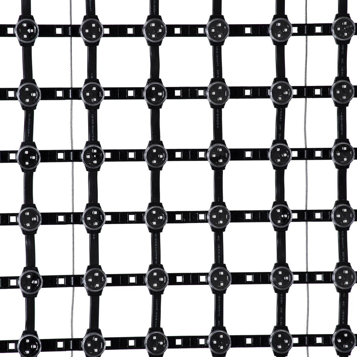 GloboStar® 90142 Digital Pixel Addressable Facade Soft Net Panel - Ψηφιακό Εύκαμπτο Δίχτυ Πάνελ Πρόσοψης Κτιρίων LED SMD 3535 192W/m2 256LED/m2 256PIXEL/m2 SPI/TTL Protocol IC UCS512B 11520lm/m2 120° DC 12V IP67 RGB - Μαύρο Σώμα - Μ100 x Π100 x Υ1.7cm - ledmania.gr