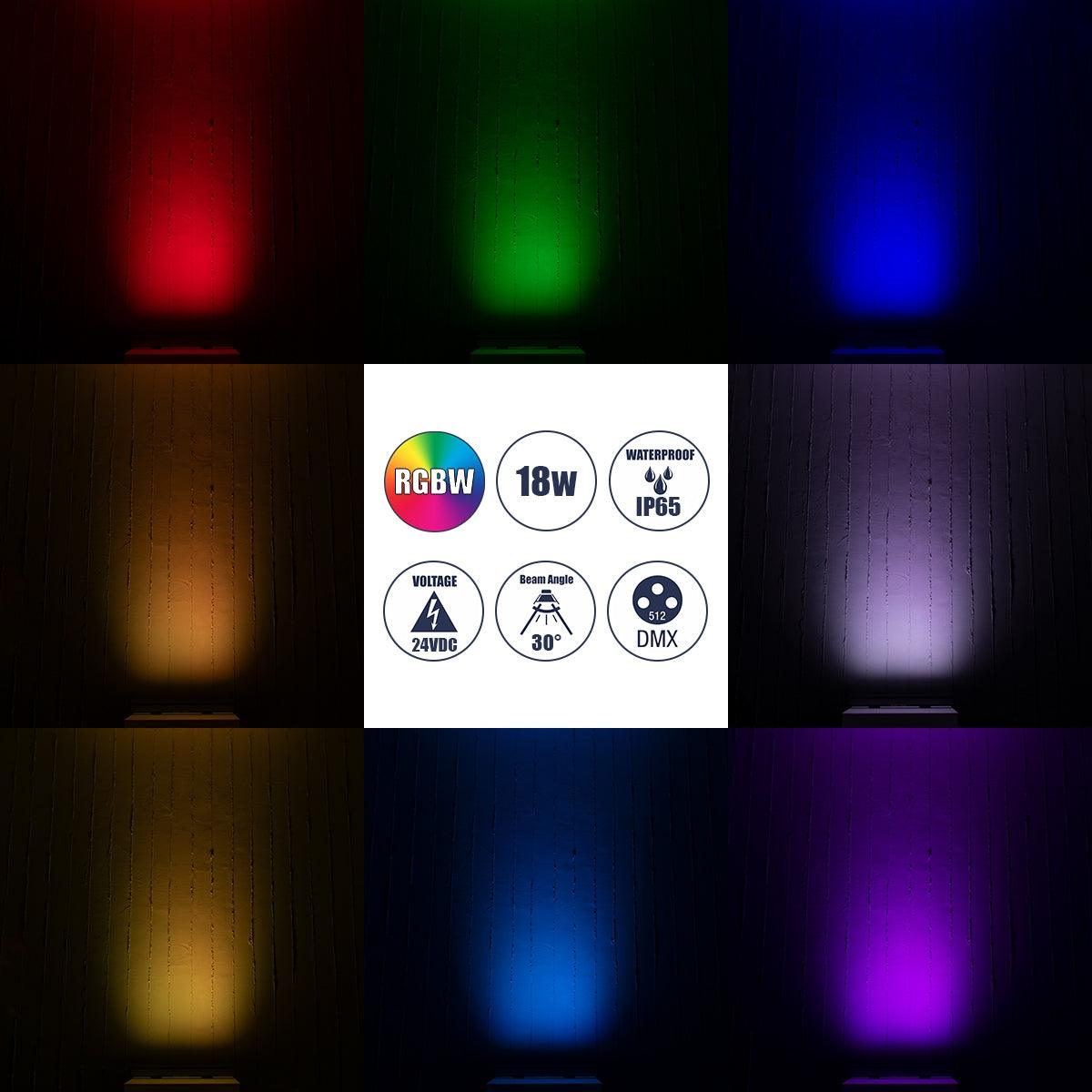 NAIA 90177 Μπάρα Φωτισμού Wall Washer LED 18W 1890lm 30° DC 24V Αδιάβροχο IP65 Μ50 x Π4 x Υ5cm Πολύχρωμο RGBW DMX512 - ledmania.gr
