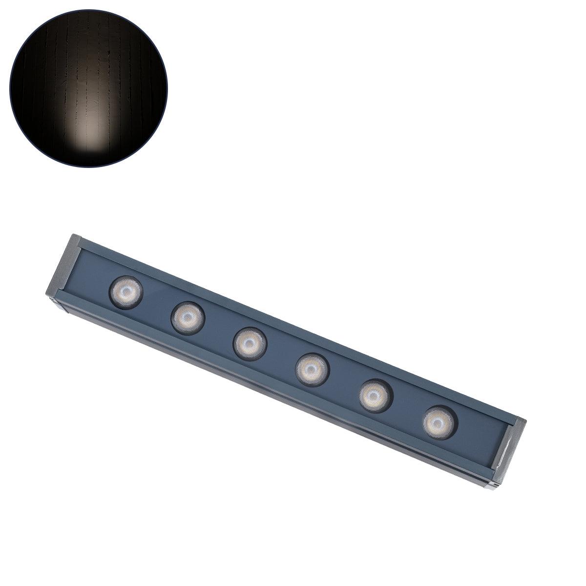 90180 Μπάρα Φωτισμού Wall Washer LED 6W 690lm 30° DC 24V Αδιάβροχο IP65 Μ30 x Π4 x Υ5cm Ψυχρό Λευκό 4500K - Γκρι Ανθρακί - ledmania.gr