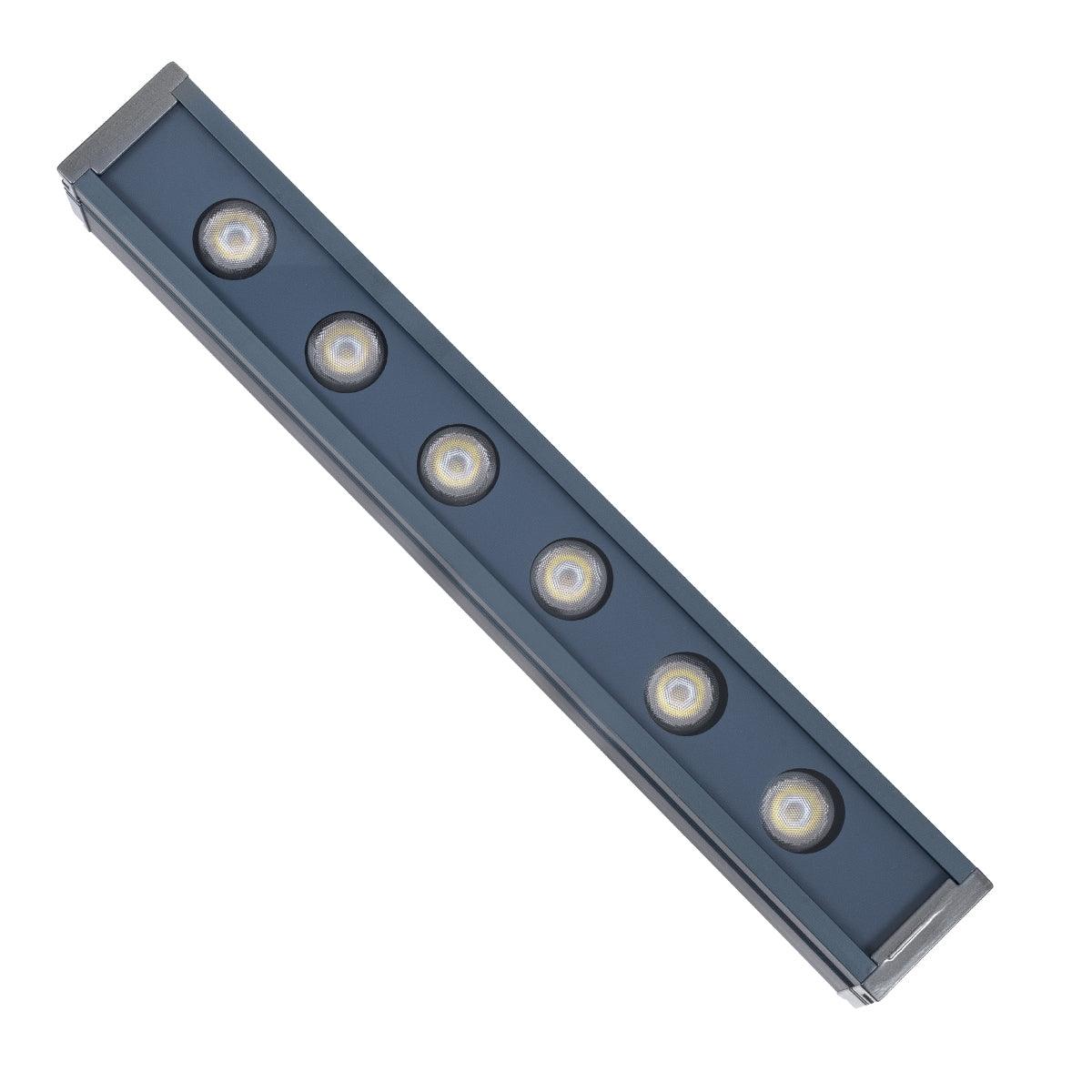WASHER-VAIA 90181 Μπάρα Φωτισμού Wall Washer LED 6W 720lm 30° DC 24V Αδιάβροχο IP65 Μ30 x Π4 x Υ5cm Ψυχρό Λευκό 6000K - Γκρι Ανθρακί - ledmania.gr