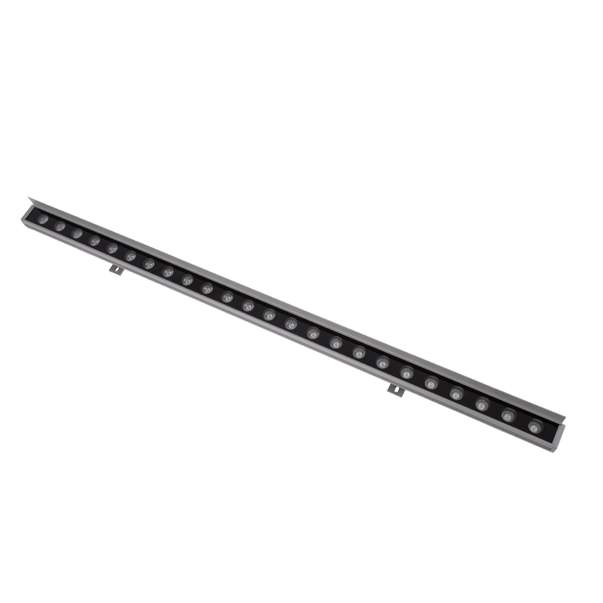 GloboStar® WASHER-FAIA 90188 Μπάρα Φωτισμού Wall Washer με Αντιθαμβωτική Γρίλια LED 24W 2400lm 15° DC 24V Αδιάβροχο IP65 L100 x W4 x H5.5cm Ψυχρό Λευκό 6000K - Ασημί - ledmania.gr