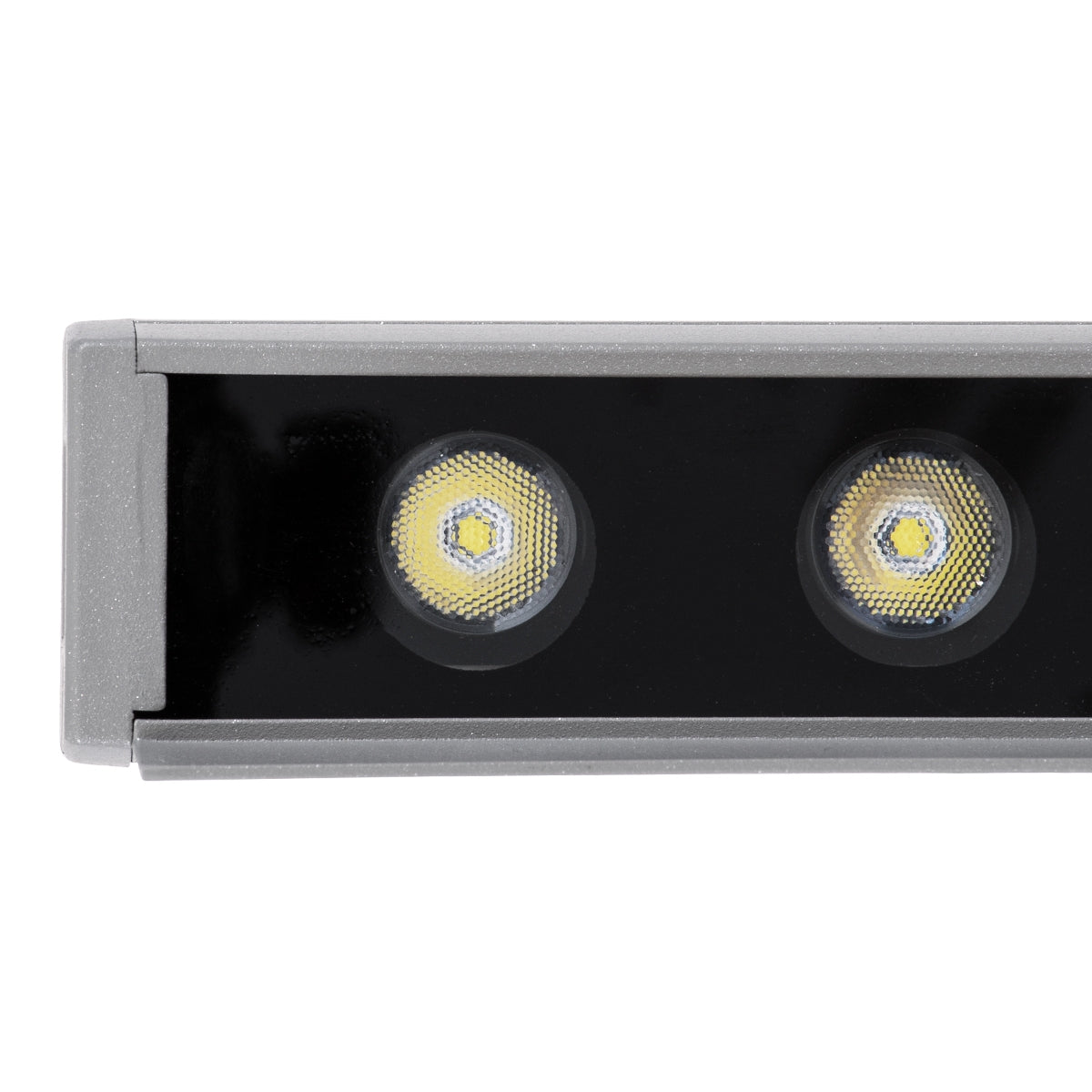 GloboStar® WASHER-FAIA 90188 Μπάρα Φωτισμού Wall Washer με Αντιθαμβωτική Γρίλια LED 24W 2400lm 15° DC 24V Αδιάβροχο IP65 L100 x W4 x H5.5cm Ψυχρό Λευκό 6000K - Ασημί - ledmania.gr