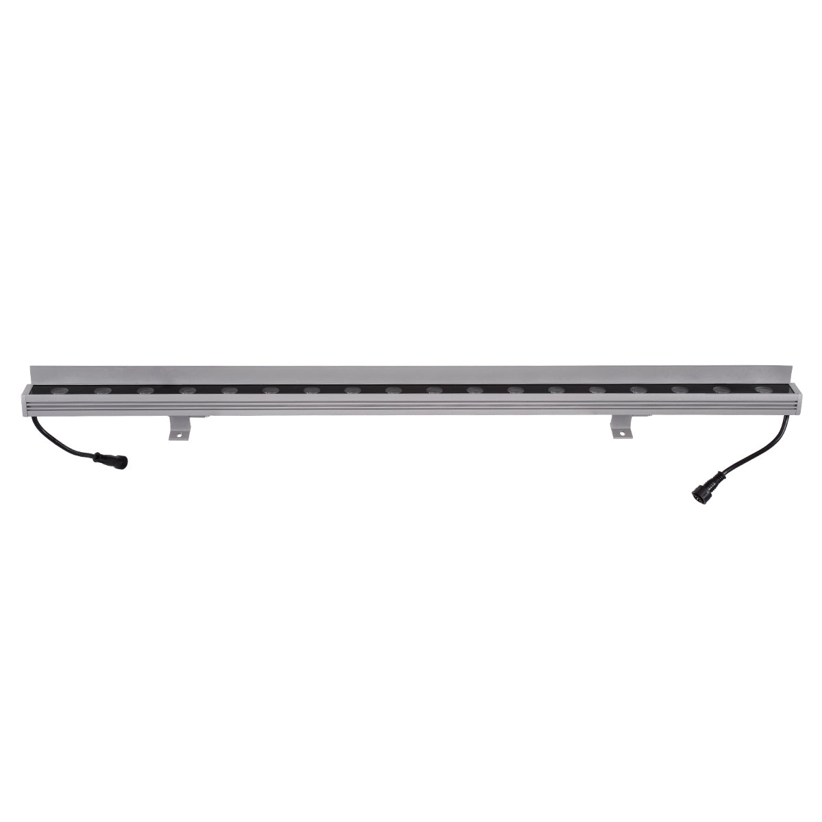 GloboStar® WASHER-FAIA 90189 Μπάρα Φωτισμού Wall Washer με Αντιθαμβωτική Γρίλια LED 24W 2040lm 15° DC 24V Αδιάβροχο IP65 L100 x W4 x H5.5cm RGBW DMX512 - Ασημί - ledmania.gr