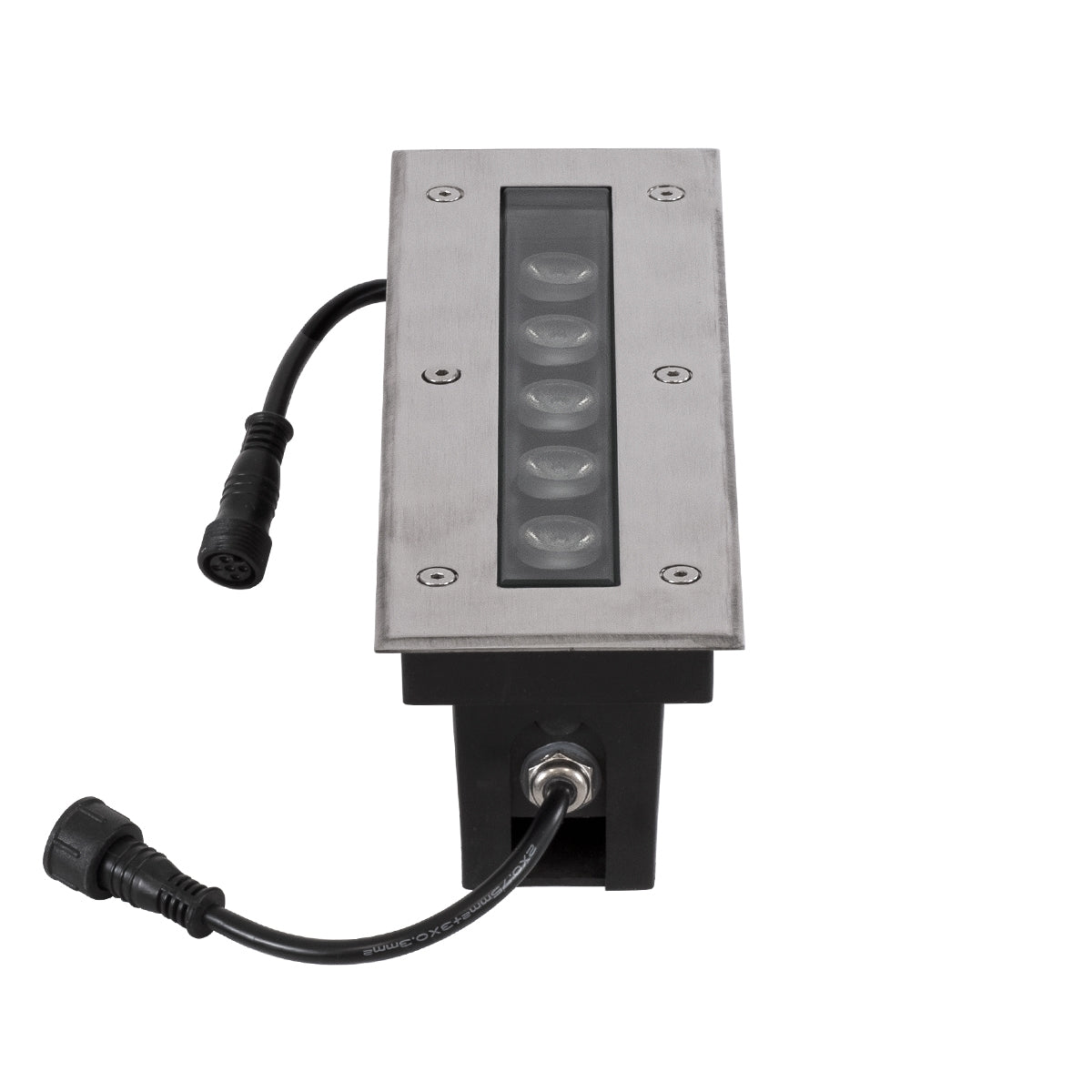 GloboStar® UNDERGROUND-MINA 90191 Χωνευτό Φωτιστικό Wall Washer Δαπέδου LED 9W 765lm 10° DC 24V Αδιάβροχο IP68 L30 x W9 x H8.5cm RGBW DMX512 - Ανοξείδωτο Ατσάλι - ledmania.gr