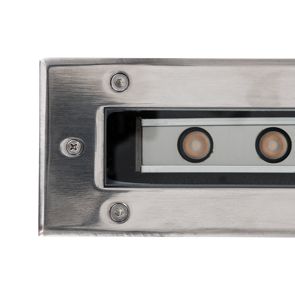 GloboStar® UNDERGROUND-MINA 90196 Χωνευτό Φωτιστικό Wall Washer Δαπέδου LED 24W 2160lm 10° DC 24V Αδιάβροχο IP68 με Ρυθμιζόμενη Γωνία Φωτισμού L108 x W9 x H7.5cm Θερμό Λευκό 2700K DMX512 - Ανοξείδωτο Ατσάλι - ledmania.gr