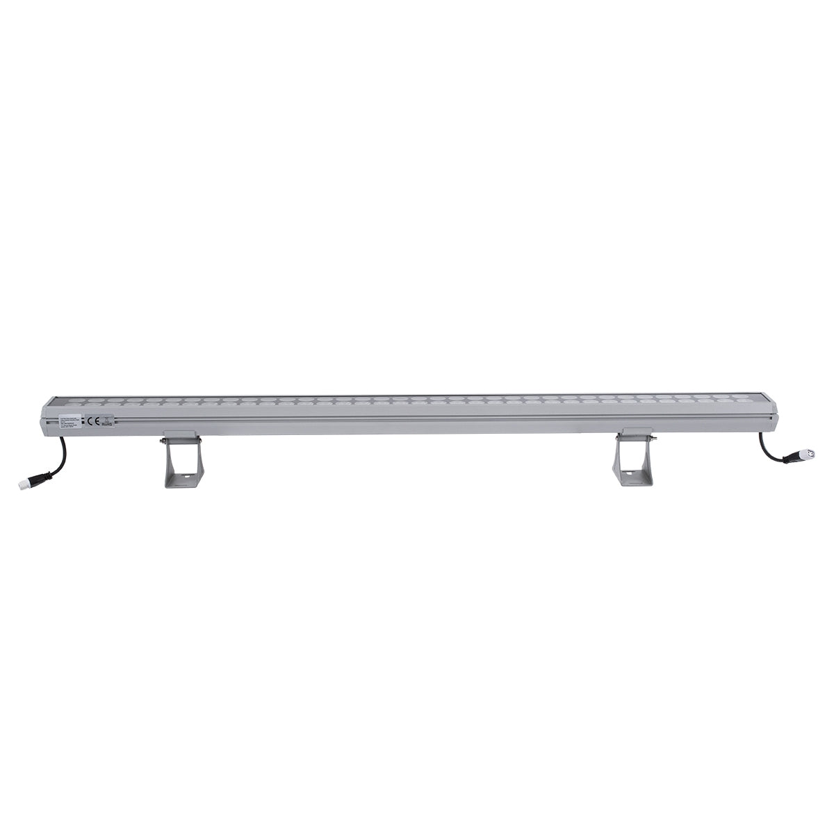 GloboStar® WASHER-GAIA 90215 Μπάρα Φωτισμού Wall Washer LED 144W 12960lm 10° DC 24V Αδιάβροχο IP67 L100 x W7.3 x H4.3cm Θερμό Λευκό 2700K - Ασημί - ledmania.gr