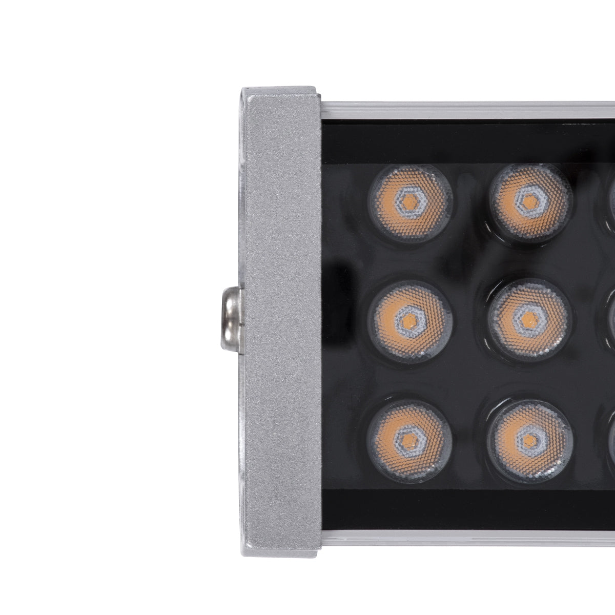 GloboStar® WASHER-GAIA 90217 Μπάρα Φωτισμού Wall Washer LED 216W 19440lm 10° DC 24V Αδιάβροχο IP67 L100 x W10.2 x H9.5cm Θερμό Λευκό 2700K - Ασημί - ledmania.gr