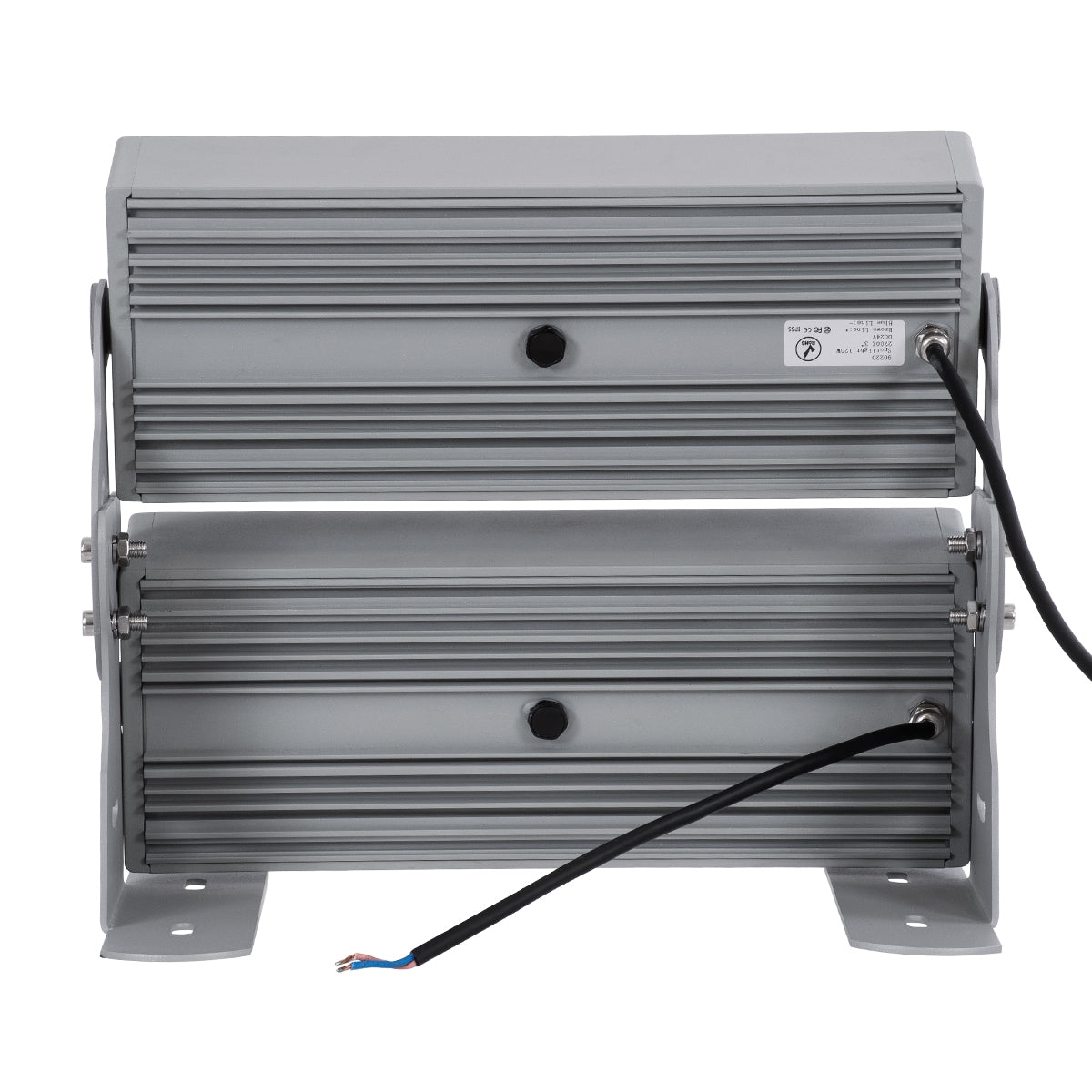 GloboStar® FLOOD-ZENA 90220 Προβολέας Wall Washer για Φωτισμό Κτιρίων LED 120W 10800lm 3° DC 24V Αδιάβροχο IP65 L38 x W30.5 x H24cm Θερμό Λευκό 2700K - Ασημί - ledmania.gr