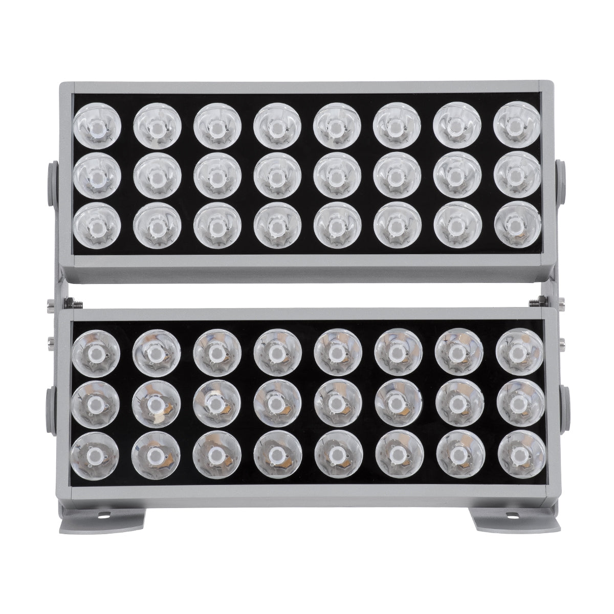 GloboStar® FLOOD-ZENA 90220 Προβολέας Wall Washer για Φωτισμό Κτιρίων LED 120W 10800lm 3° DC 24V Αδιάβροχο IP65 L38 x W30.5 x H24cm Θερμό Λευκό 2700K - Ασημί - ledmania.gr