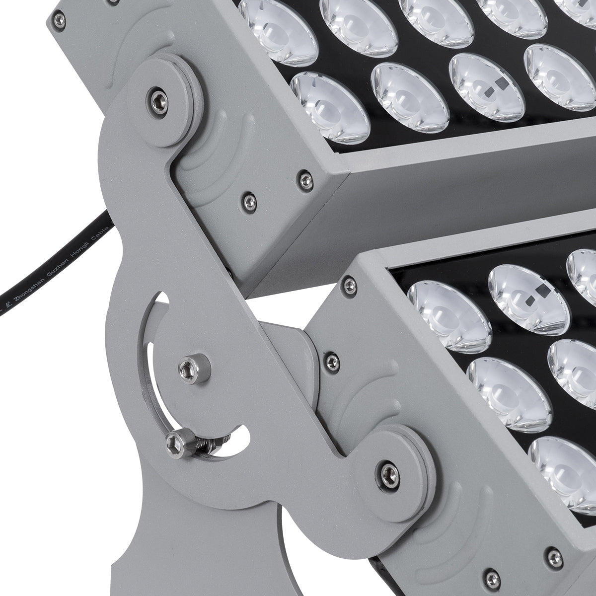 GloboStar® FLOOD-ZENA 90220 Προβολέας Wall Washer για Φωτισμό Κτιρίων LED 120W 10800lm 3° DC 24V Αδιάβροχο IP65 L38 x W30.5 x H24cm Θερμό Λευκό 2700K - Ασημί - ledmania.gr