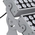 GloboStar® FLOOD-ZENA 90220 Προβολέας Wall Washer για Φωτισμό Κτιρίων LED 120W 10800lm 3° DC 24V Αδιάβροχο IP65 L38 x W30.5 x H24cm Θερμό Λευκό 2700K - Ασημί - ledmania.gr