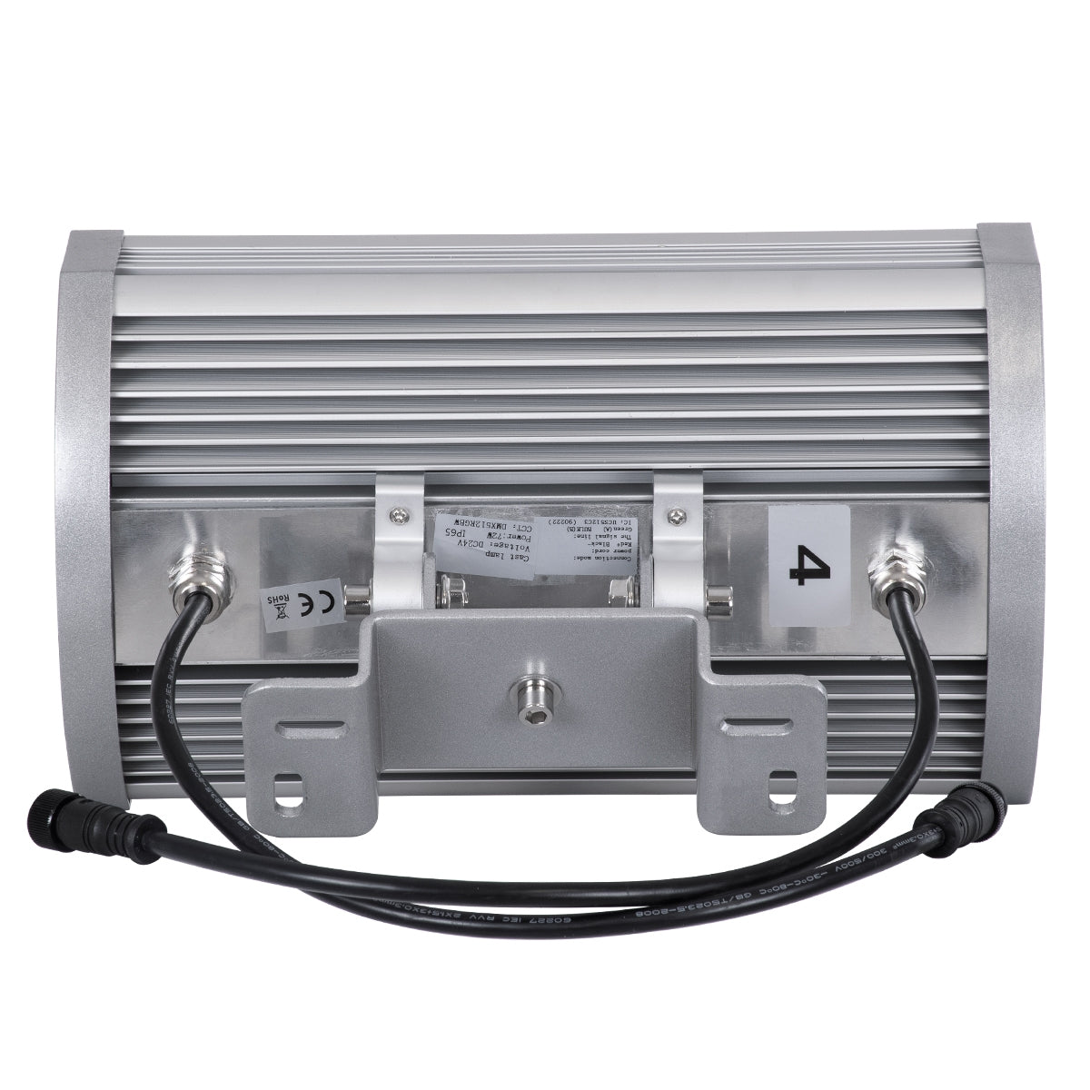 GloboStar® FLOOD-TENA 90222 Προβολέας Wall Washer για Φωτισμό Κτιρίων LED 72W 6120lm 10° DC 24V Αδιάβροχο IP65 L29.8 x W15.5 x H18cm RGBW DMX512 - Ασημί - ledmania.gr