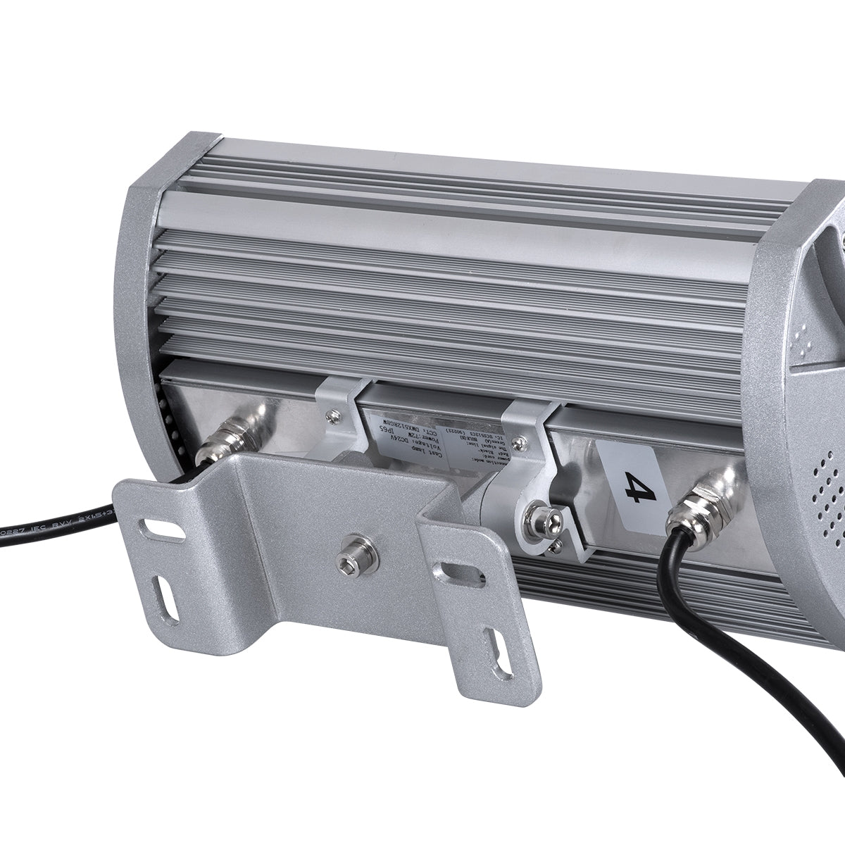 GloboStar® FLOOD-TENA 90222 Προβολέας Wall Washer για Φωτισμό Κτιρίων LED 72W 6120lm 10° DC 24V Αδιάβροχο IP65 L29.8 x W15.5 x H18cm RGBW DMX512 - Ασημί - ledmania.gr
