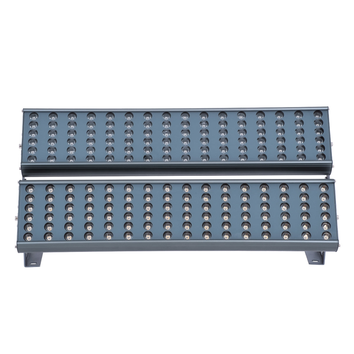 GloboStar® FLOOD-TENA 90225 Προβολέας Wall Washer για Φωτισμό Κτιρίων LED 192W 17280lm 10° DC 24V Αδιάβροχο IP65 L68.5 x W33 x H24cm Θερμό Λευκό 2700K - Ασημί - ledmania.gr