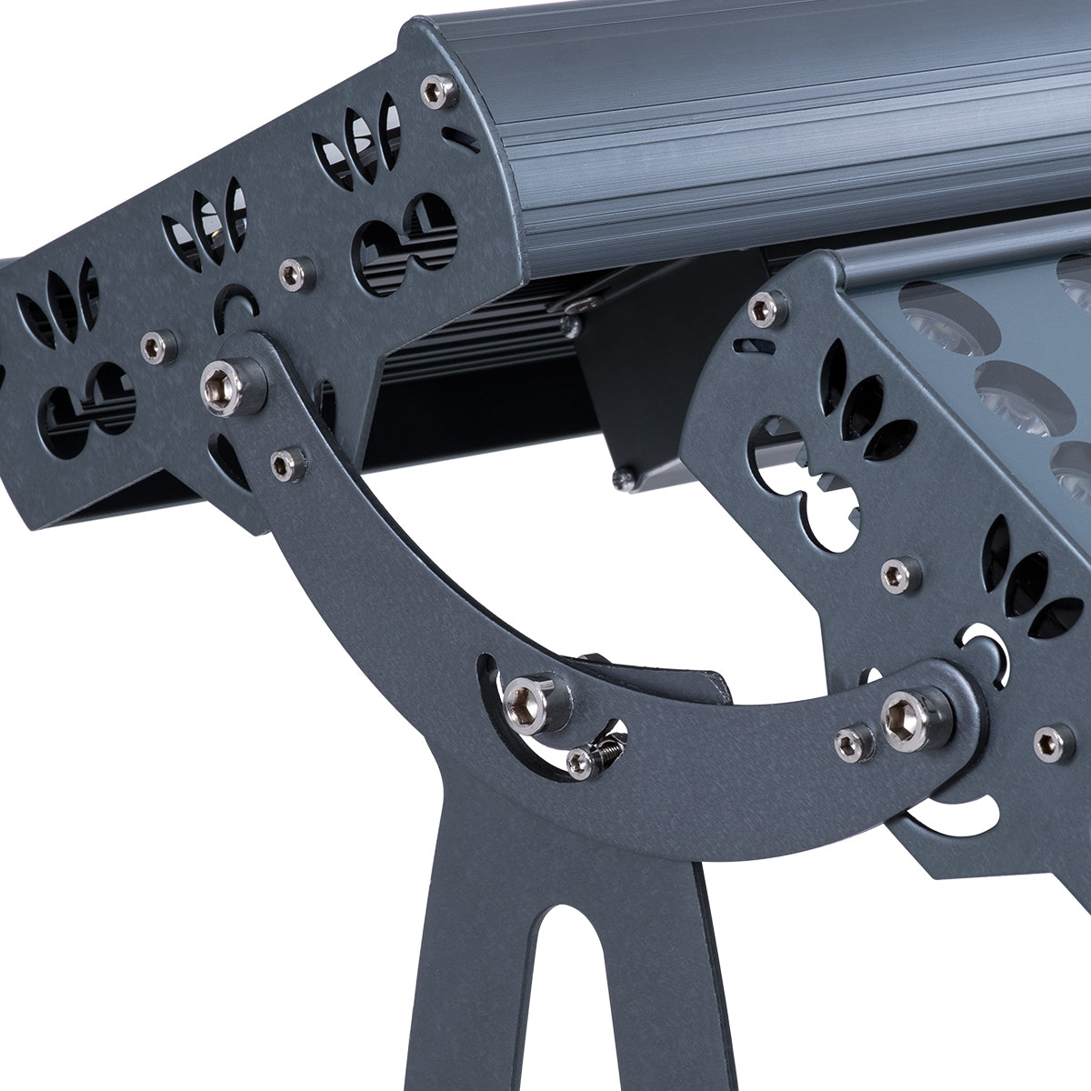 GloboStar® FLOOD-TENA 90225 Προβολέας Wall Washer για Φωτισμό Κτιρίων LED 192W 17280lm 10° DC 24V Αδιάβροχο IP65 L68.5 x W33 x H24cm Θερμό Λευκό 2700K - Ασημί - ledmania.gr