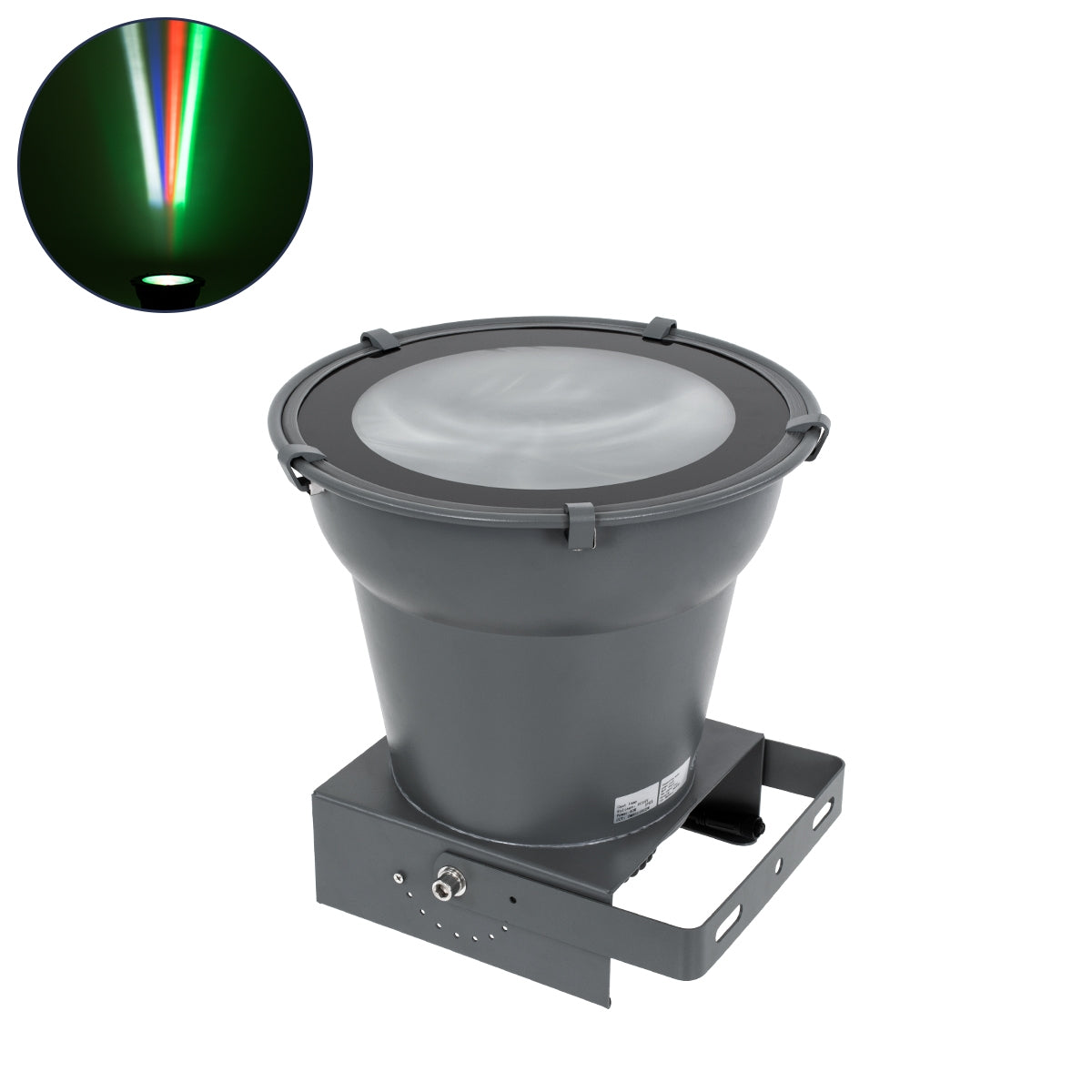 GloboStar® FLOOD-AION 90227 Προβολέας Wall Washer Special Water Effect - Ειδικού Εφέ Νερού LED 40W 2400lm 15° DC 24V Αδιάβροχο IP65 L35.5 x W31.5 x H16.5cm RGBW DMX512 - Γκρι Ανθρακί - ledmania.gr