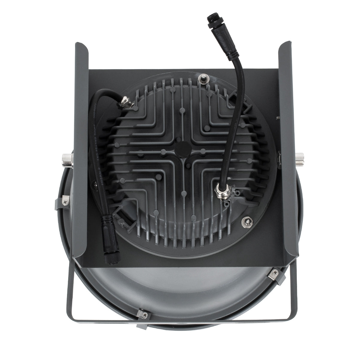 GloboStar® FLOOD-AION 90227 Προβολέας Wall Washer Special Water Effect - Ειδικού Εφέ Νερού LED 40W 2400lm 15° DC 24V Αδιάβροχο IP65 L35.5 x W31.5 x H16.5cm RGBW DMX512 - Γκρι Ανθρακί - ledmania.gr